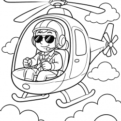 Desenho de Helicopteros para colorir e imprimir: número 20