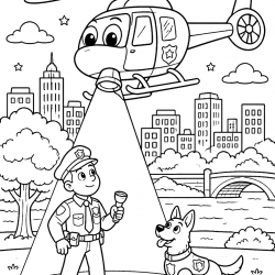 Desenho de Helicopteros para colorir e imprimir: número 21