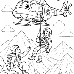 Desenho de Helicopteros para colorir e imprimir: número 22