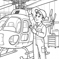 Desenho de Helicopteros para colorir e imprimir: número 23