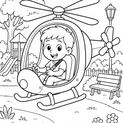 Desenho de Helicopteros para colorir e imprimir: número 24