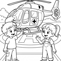 Desenho de Helicopteros para colorir e imprimir: número 26