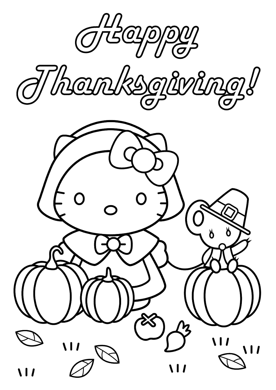 Desenho de Hello Kitty para colorir e imprimir: número 4