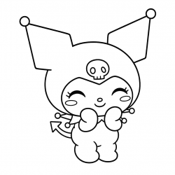 Desenho de Hello Kitty para colorir e imprimir: número 6