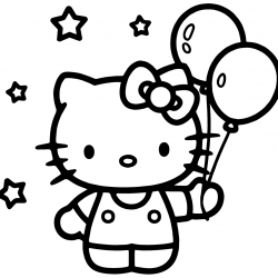 Desenho de Hello Kitty para colorir e imprimir: número 8