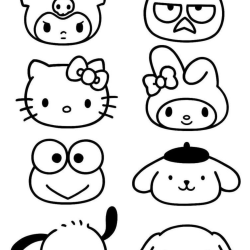 Desenho de Hello Kitty para colorir e imprimir: número 14