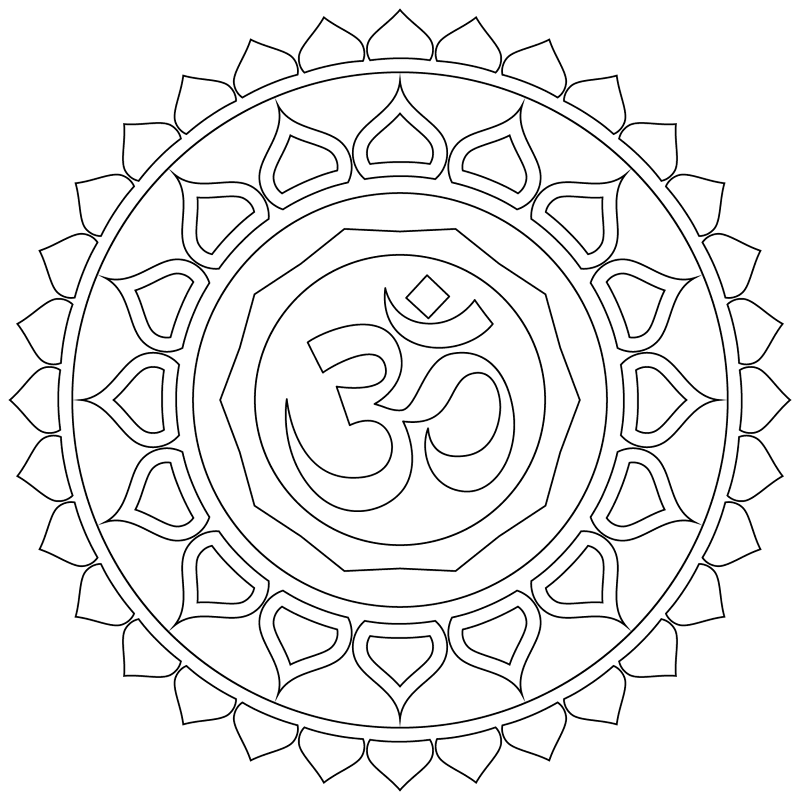 Desenho de Holi para colorir e imprimir: número 7