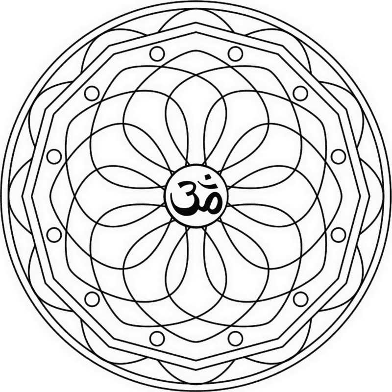 Desenho de Holi para colorir e imprimir: número 13