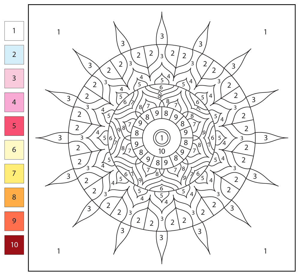 Desenho de Holi para colorir e imprimir: número 18