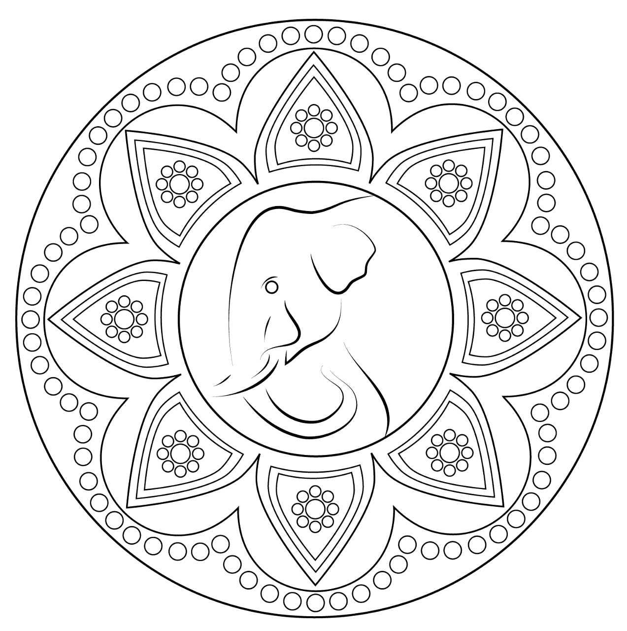 Desenho de Holi para colorir e imprimir: número 20