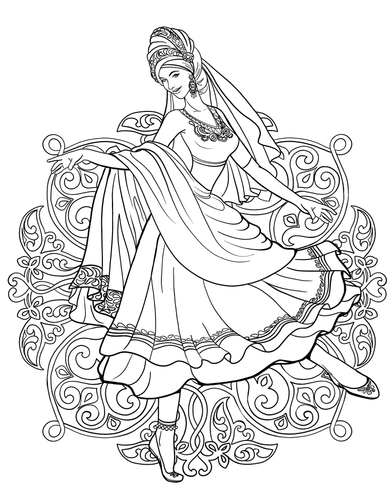 Desenho de Holi para colorir e imprimir: número 21