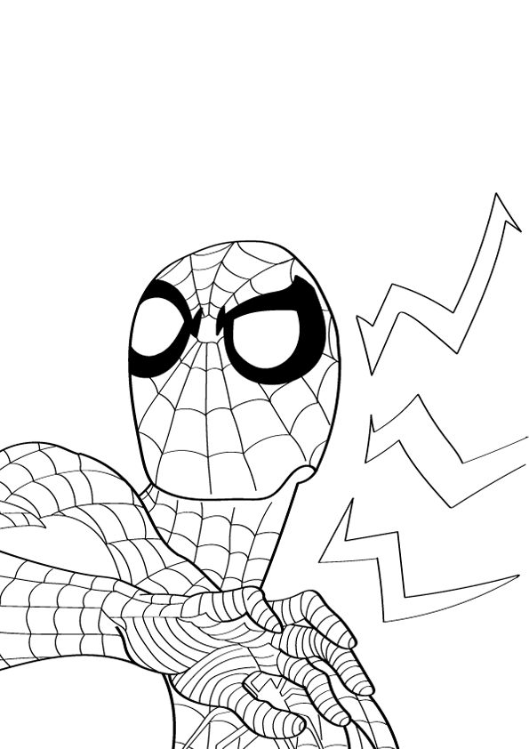 Desenho de Homem Aranha para colorir e imprimir: número 6