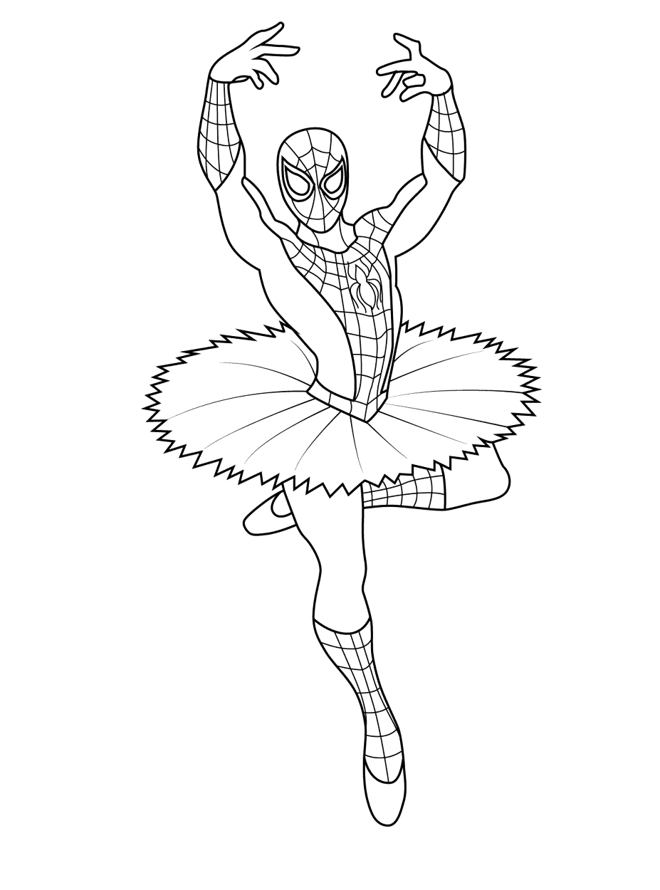 Desenho de Homem Aranha para colorir e imprimir: número 19