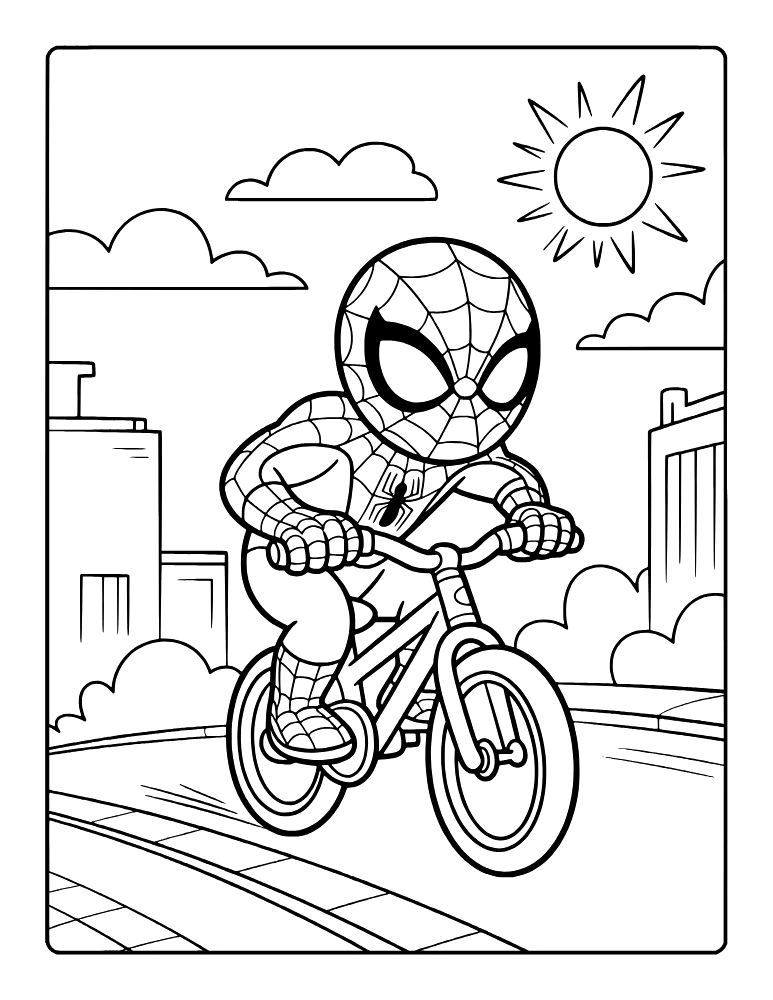 Desenho de Homem Aranha para colorir e imprimir: número 20