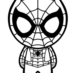 Desenho de Homem Aranha para colorir e imprimir: número 21