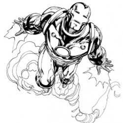 Desenho de Homem de Ferro para colorir e imprimir: número 1