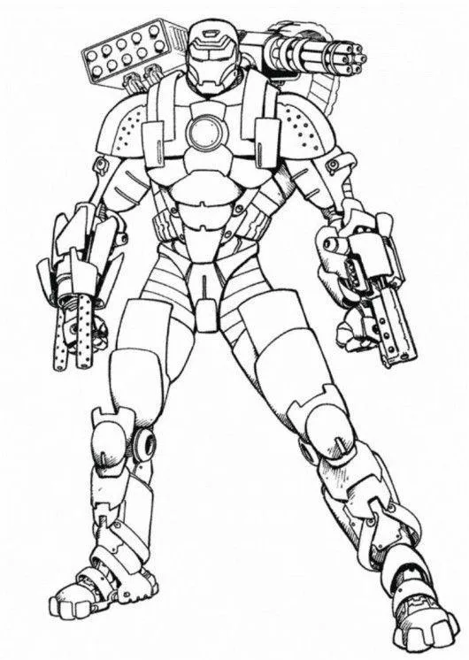 Desenho de Homem de Ferro para colorir e imprimir: número 2