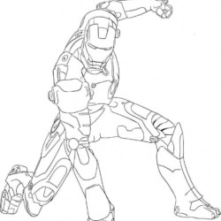 Desenho de Homem de Ferro para colorir e imprimir: número 3