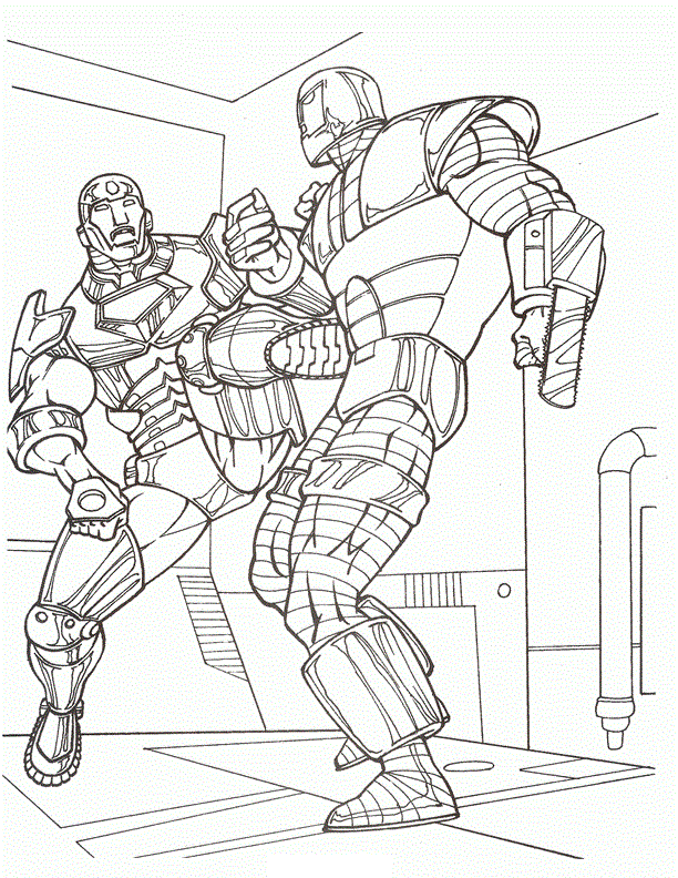 Desenho de Homem de Ferro para colorir e imprimir: número 5