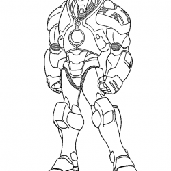 Desenho de Homem de Ferro para colorir e imprimir: número 11