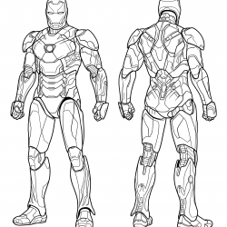 Desenho de Homem de Ferro para colorir e imprimir: número 13