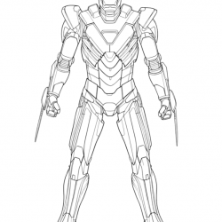 Desenho de Homem de Ferro para colorir e imprimir: número 15