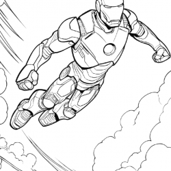 Desenho de Homem de Ferro para colorir e imprimir: número 16