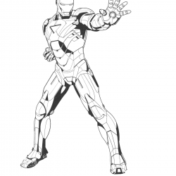 Desenho de Homem de Ferro para colorir e imprimir: número 17
