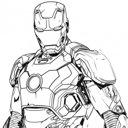 Desenho de Homem de Ferro para colorir e imprimir: número 18