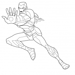 Desenho de Homem de Ferro para colorir e imprimir: número 21