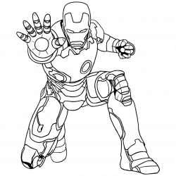 Desenho de Homem de Ferro para colorir e imprimir: número 23