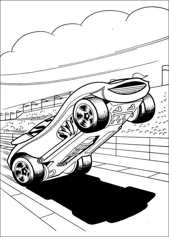 Desenho de Hot Wheels para colorir e imprimir: número 2