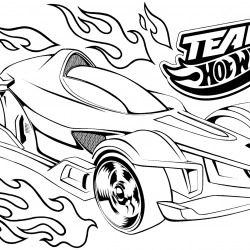 Desenho de Hot Wheels para colorir e imprimir: número 8