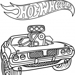Desenho de Hot Wheels para colorir e imprimir: número 11