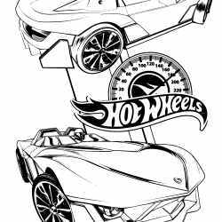 Desenho de Hot Wheels para colorir e imprimir: número 12