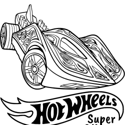 Desenho de Hot Wheels para colorir e imprimir: número 14