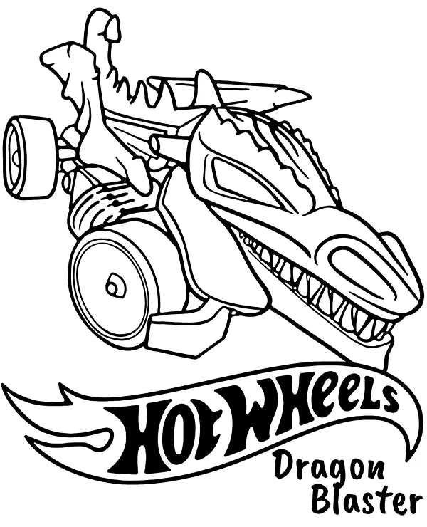 Desenho de Hot Wheels para colorir e imprimir: número 17