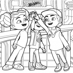 Desenho de Hot Wheels para colorir e imprimir: número 19