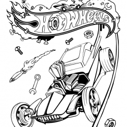Desenho de Hot Wheels para colorir e imprimir: número 21