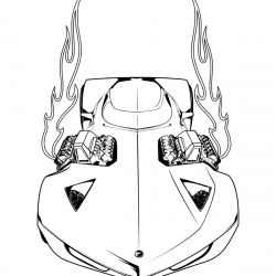 Desenho de Hot Wheels para colorir e imprimir: número 22