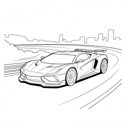 Desenho de Hot Wheels para colorir e imprimir: número 23