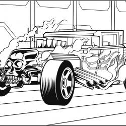 Desenho de Hot Wheels para colorir e imprimir: número 24