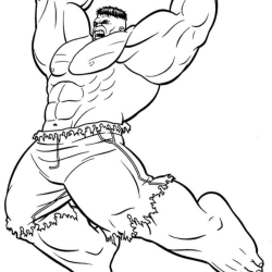 Desenho de Hulk para colorir e imprimir: número 5
