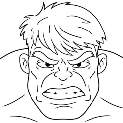 Desenho de Hulk para colorir e imprimir: número 7