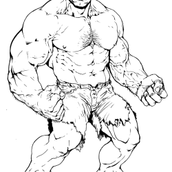 Desenho de Hulk para colorir e imprimir: número 16