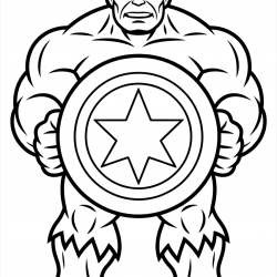 Desenho de Hulk para colorir e imprimir: número 19