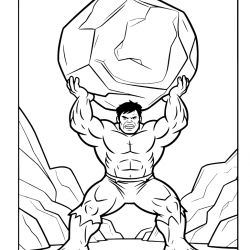 Desenho de Hulk para colorir e imprimir: número 21