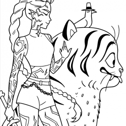 Desenho de Huntrix para colorir e imprimir: número 9