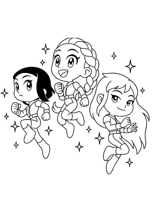Desenho de Huntrix para colorir e imprimir: número 11