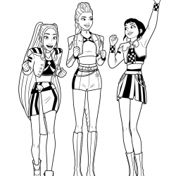 Desenho de Huntrix para colorir e imprimir: número 12